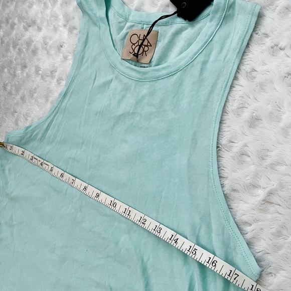 NWT- CHASER Cotton Basics Seamed Shirttail Muscle Tank
In Breezy Blue - Picture 6 of 6
